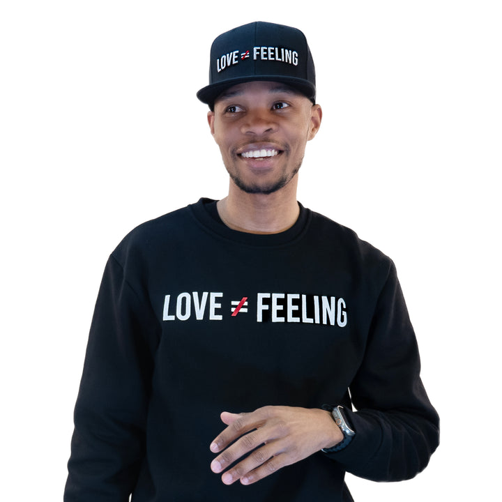 Love is Not a Feeling Christian Sweatshirt - Classy Black